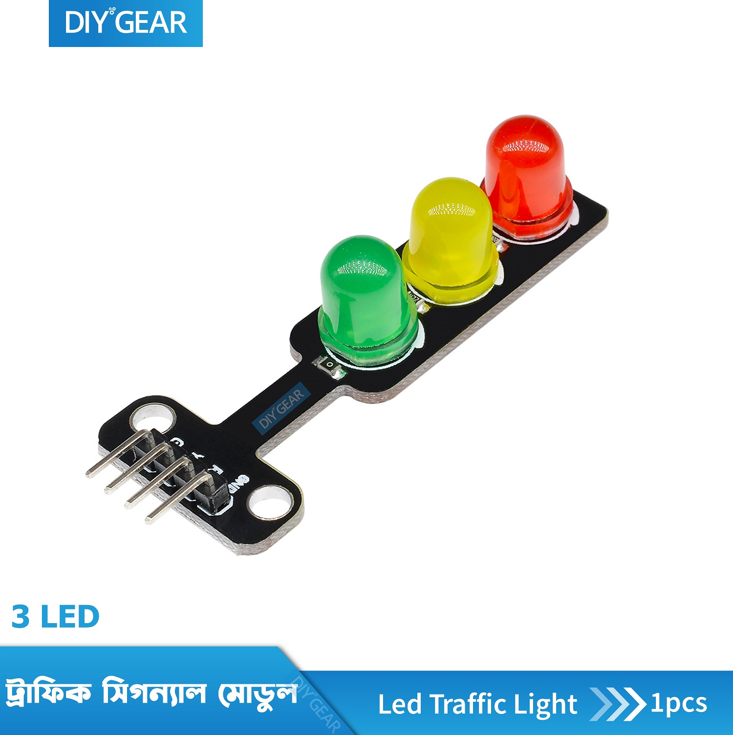 Led Traffic Light Module 5V Digital Signal Output Ordinary Brightness 3 ...