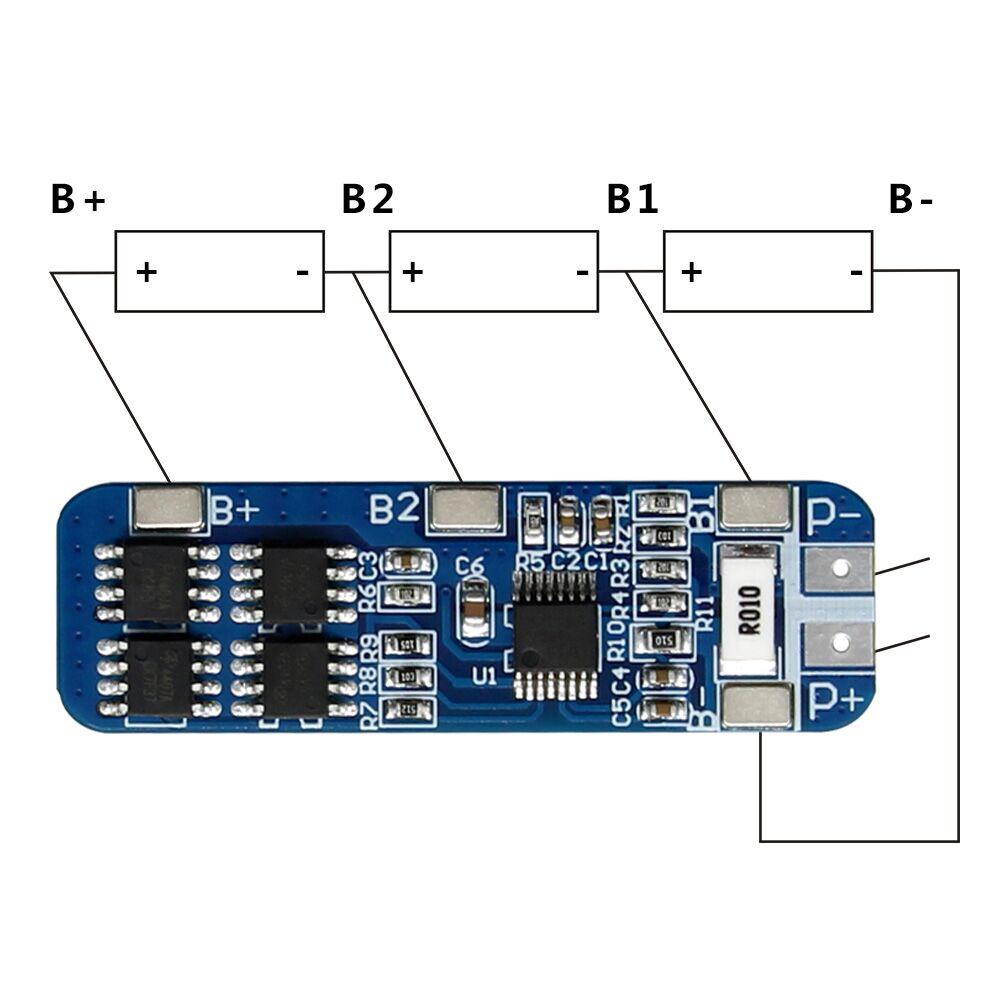 3S 12V 18650 10A BMS Charger Li-ion Lithium Battery Protection Board ...